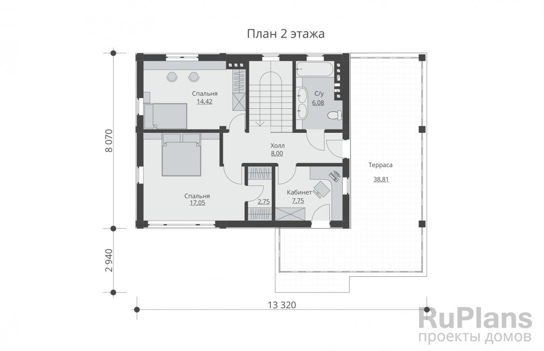 Проект Rg5264 - Проект двухэтажного жилого дома 
