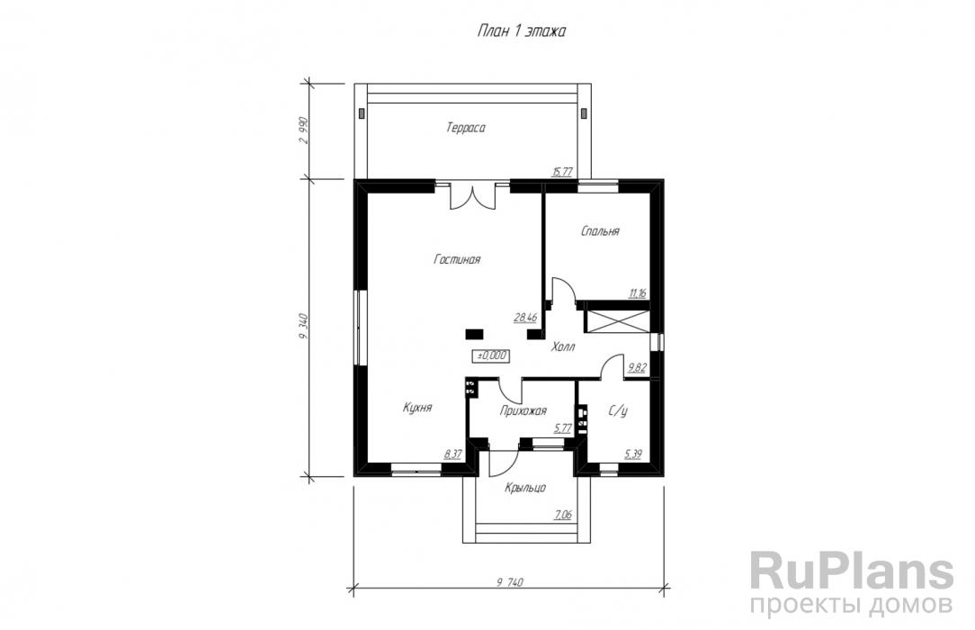 Проект Rg4027 - Эскизный проект гостевого дома