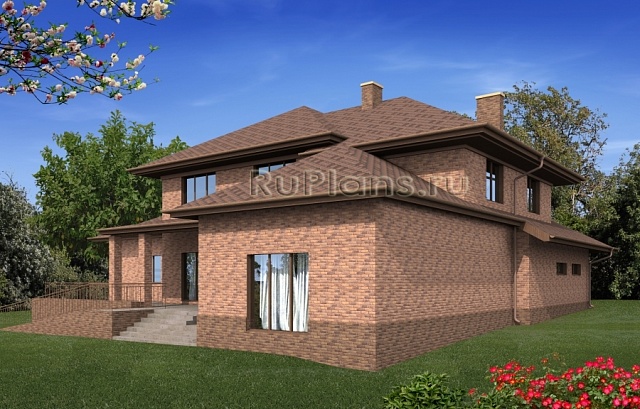 Проект Rg4936 - Просторный двухэтажный дом с гаражом и бассейном