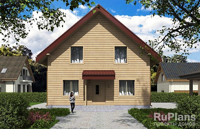 Проект Rg5534 - Проект одноэтажного жилого дома с мансардой