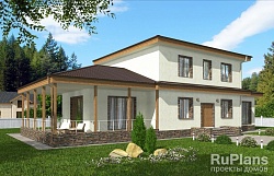 Проект Rg3321 - Двухэтажный дом с террасой
