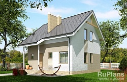 Проект Rg5682 - Одноэтажный дом с мансардой