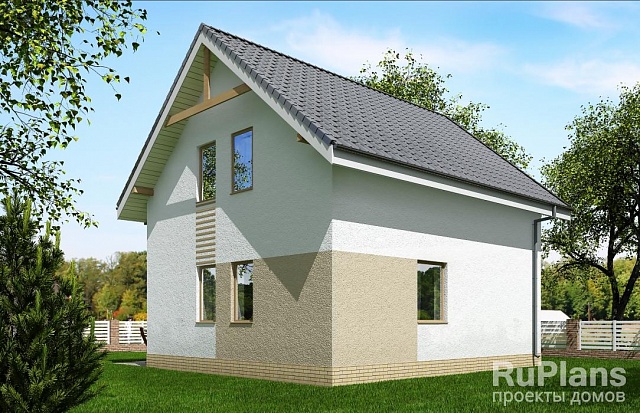 Проект Rg5682 - Одноэтажный дом с мансардой