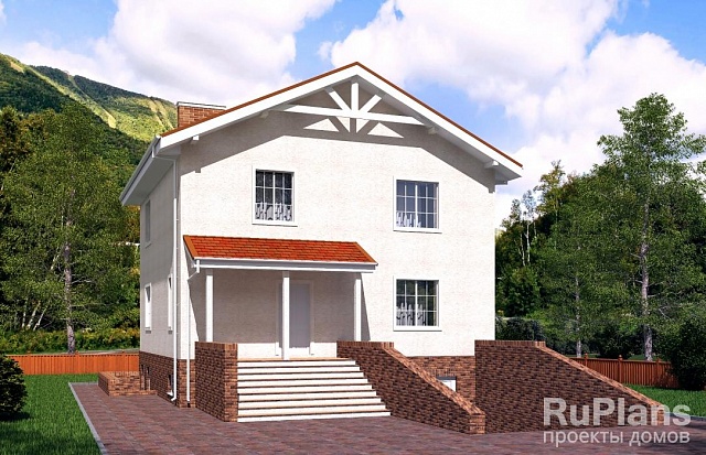 Проект Rg5101 - Двухэтажный дом с подвалом и гаражом