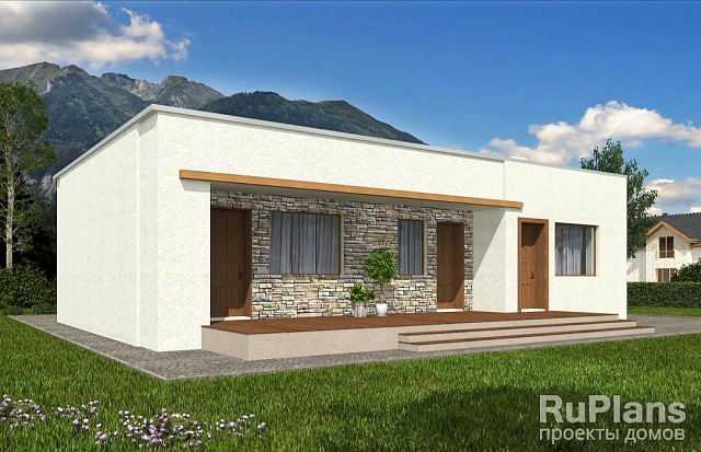 Проект Rg3233 - Одноэтажный дом с террасой