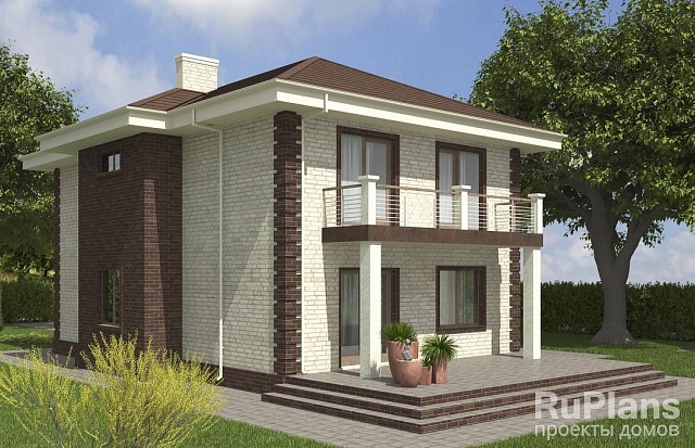 Проект Rg5565 - Проект двухэтажного дома с террасой 