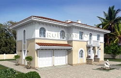 Проект Rg4997 - Проект индивидуального двухэтажного жилого дома в средиземноморском стиле