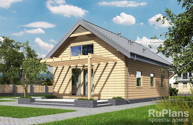 Проект Rg5349 - Одноэтажный дом с террасой